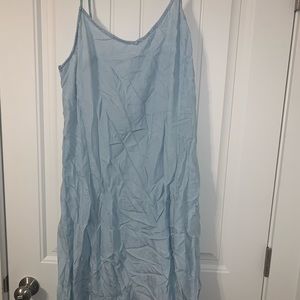 Denim spaghetti strap dress